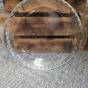 Vintage Anchor Hocking Fire King Clear Glass Pie Dish